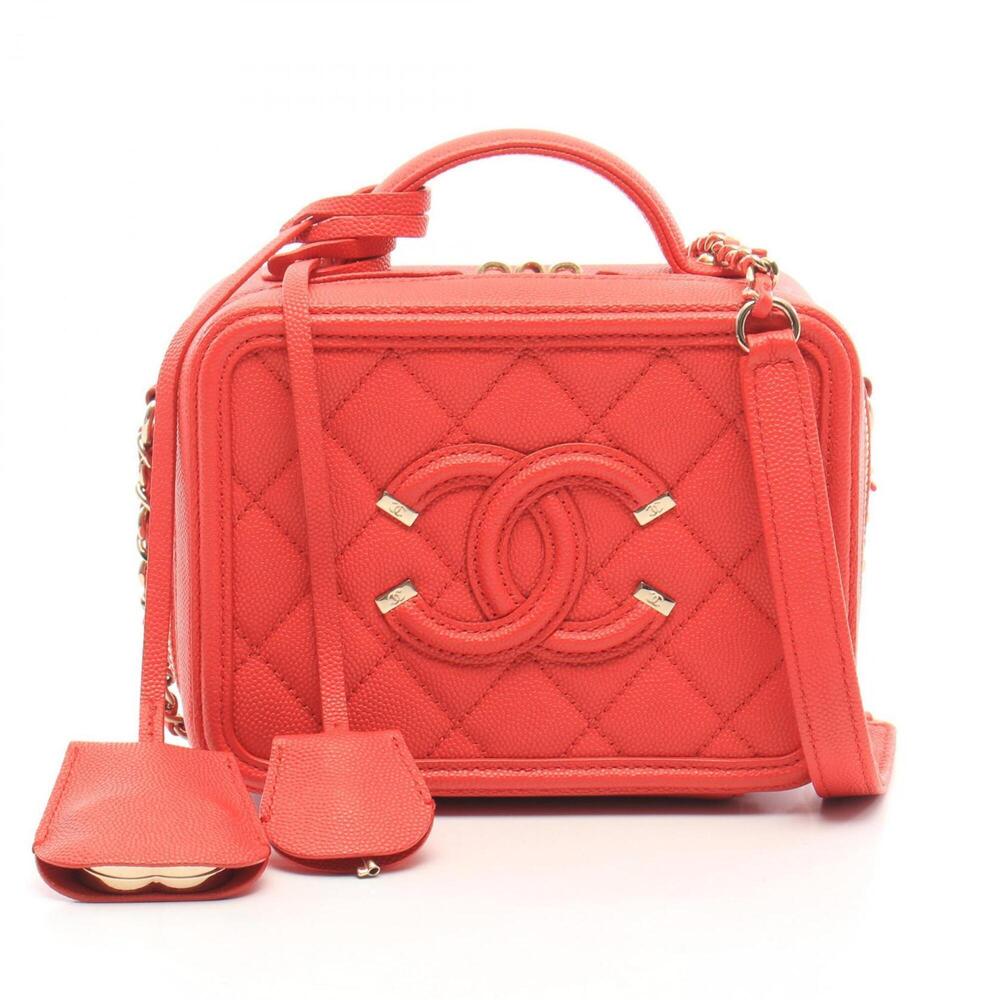Chanel CC Figley Small Vanity Bag, 2-Way Shoulder Bag/Handbag, Caviar Skin (G...
